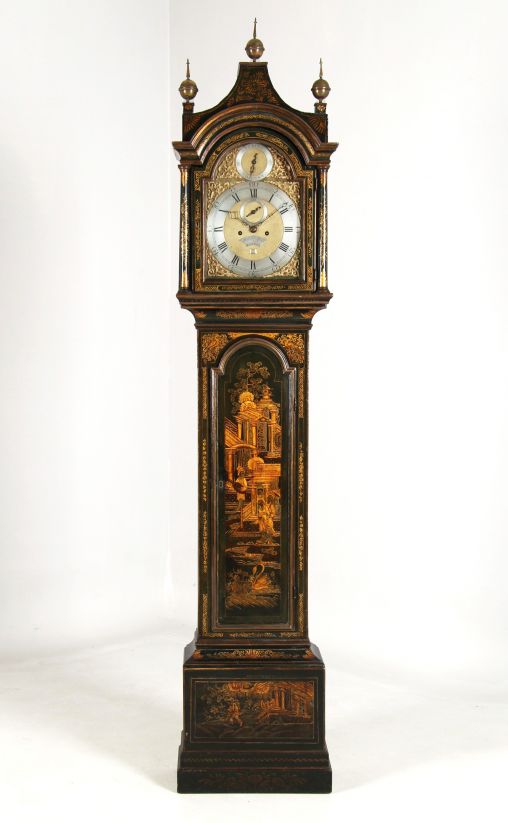 Antique English grandfather clock with chinoiserie painting, circa 175 - England (London)
painted oak
mid-18th century