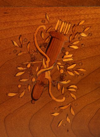 Pfeil und Bogen Marketerie Symbol der Liebe