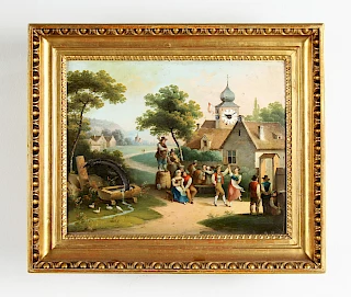 <p>Austria<br />
Oil on iron sheet<br />
circa 1830</p>