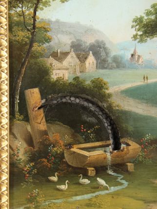 Brunnen Bilderuhr