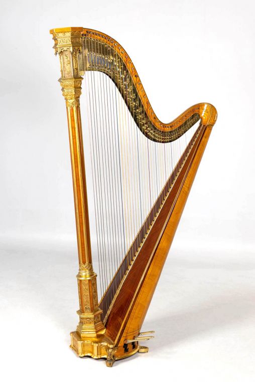 Antique harp, Sebastian Erard, dated: London 1897, musical instrument - London
Wood, brass, stucco
manufactured in 1897