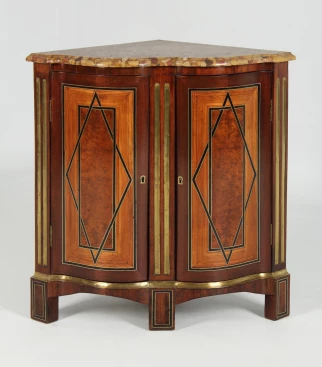 Small antique corner cabinet