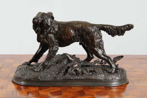 Antique bronze, hunting dog, Jules Moigniez, 19th century - France
Bronze
Late 19th century