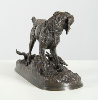 Jules Moigniez bronze hunting dog