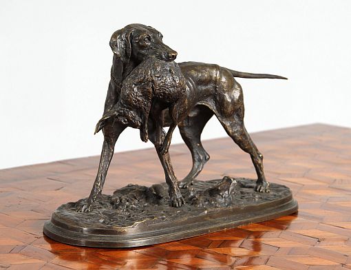 Figure antique en bronze, chien de chasse de Pierre Jules Mene, 19e siècle - France
Bronze
vers 1870