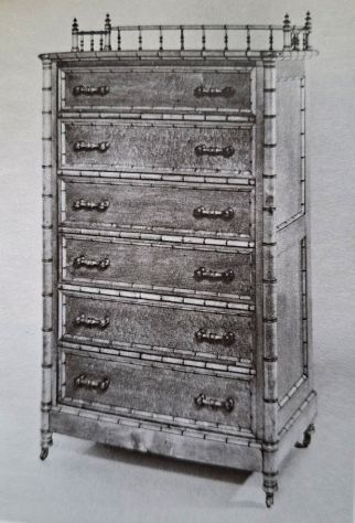 Hochkommode Bambus Imitat