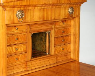 Cerisier Biedermeier secrétaire avec compartiment secret