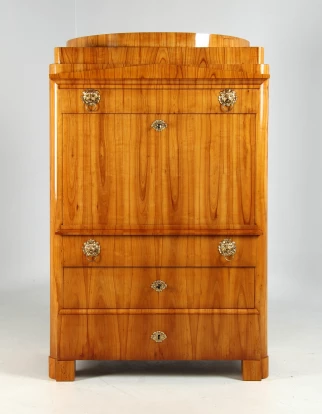 Cerisier Biedermeier secrétaire avec compartiment secret