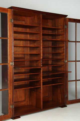 Antiker Mahagoni Sammlungsschrank Vitrinenschrank