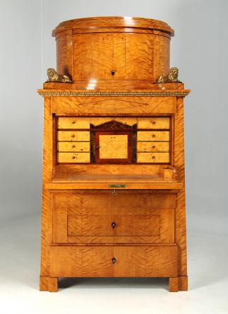 Antique Biedermeier secretary birch Berlin around 1825