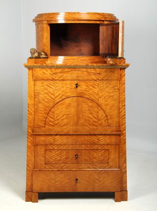 Antique Biedermeier secretary birch Berlin around 1825