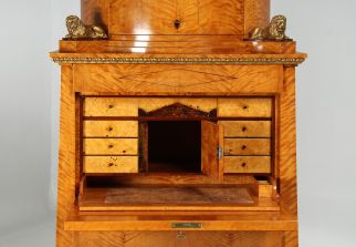 Antique Biedermeier secretary birch Berlin around 1825