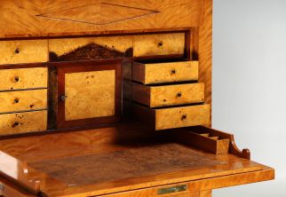 Antique Biedermeier secretary birch Berlin around 1825