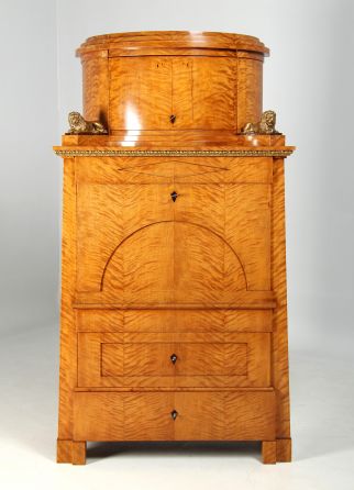 Antique Biedermeier secretary birch Berlin around 1825