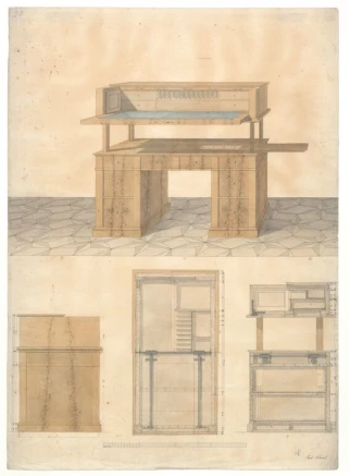 Möbelentwurf Karl Schmidt Wien um 1835