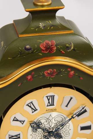 Handbemalte Blumen Neochatel Uhr 18. Jahrhundert