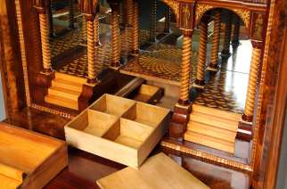 Secret compartment antique secretary