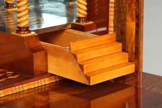 Secret compartment antique secretary