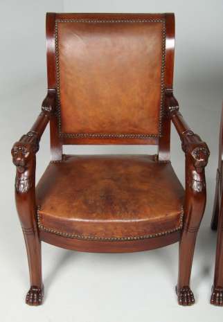 Sessel mit originalem Leder