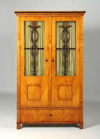 Antique Biedermeier bookcase cherry 1825