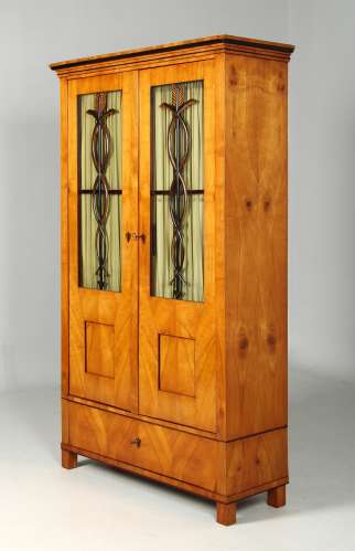 Antiker Biedermeier Bücherschrank Kirsche 1825