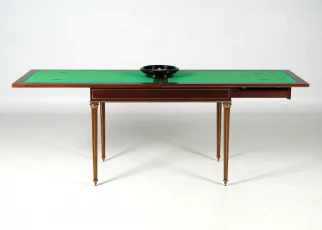 Ancienne table de jeu de roulette Louis XVI en acajou