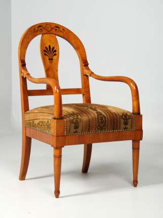 Antiker Biedermeier Sessel Kirsche um 1830