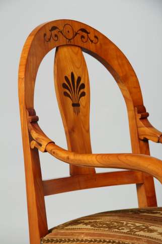Antiker Biedermeier Sessel Kirsche um 1830