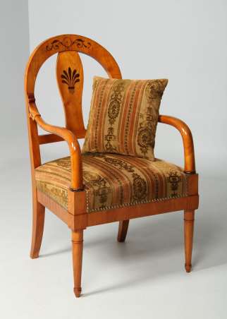 Antiker Biedermeier Sessel Kirsche um 1830