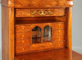 Biedermeier secretary desk in walnut, c. 1830