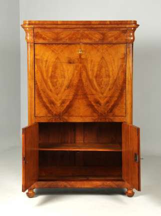 Biedermeier secretary desk in walnut, c. 1830