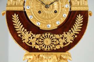 Ormolu und Mahagoni antike Lyra Uhr