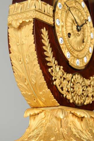 Ormolu und Mahagoni antike Lyra Uhr