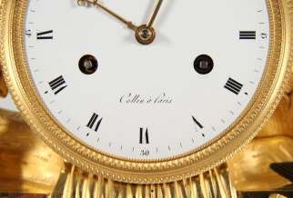 Signatur Kaminuhr Collin Paris