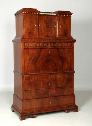 Secrétaire de style Biedermeier en acajou