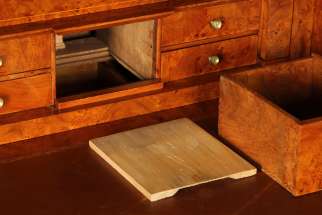Secret compartment antique secretary