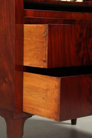 Tiroir ancien de style Biedermeier, en acajou et chêne